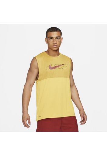 Canotta Nike Pro Dri-FIT Sport Clash con grafica - Uomo - Giallo