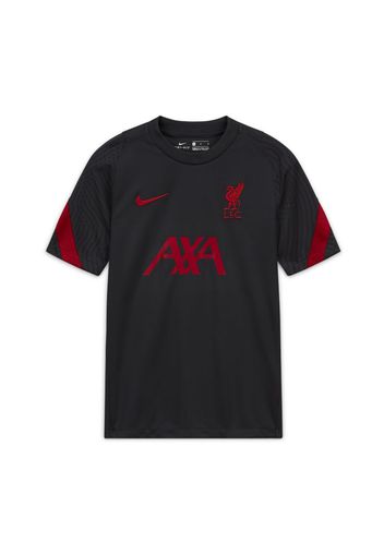 Maglia da calcio a manica corta Liverpool FC Strike - Ragazzi - Nero