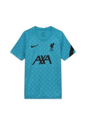 Maglia da calcio pre-partita a manica corta Liverpool FC - Ragazzi - Blu