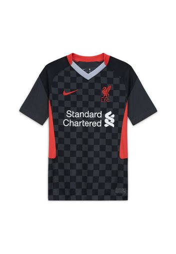 Maglia da calcio Liverpool FC 2020/21 Stadium per ragazzi - Terza - Nero