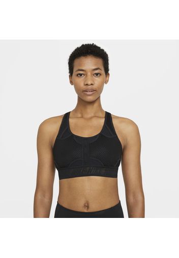 Bra imbottito a sostegno medio Nike Swoosh UltraBreathe - Donna - Nero