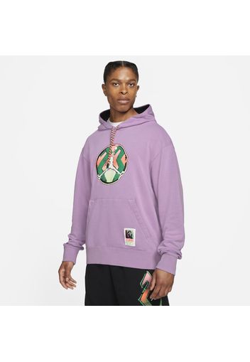 Felpa pullover délavé con cappuccio Jordan Sport DNA - Uomo - Viola