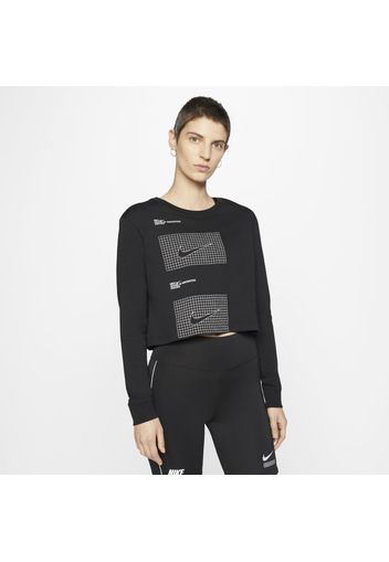 T-shirt corta a manica lunga Nike Sportswear House of Innovation (Paris) - Donna - Nero