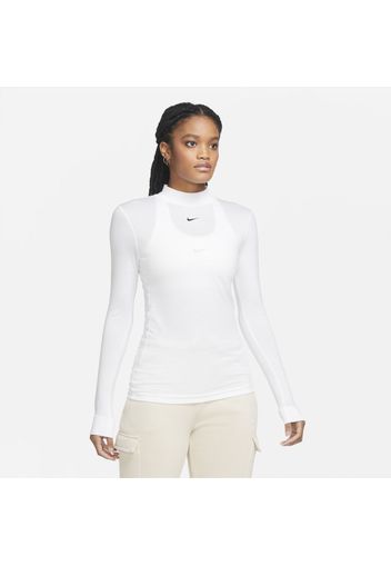 Maglia a manica lunga con collo a lupetto Nike Sportswear - Donna - Bianco