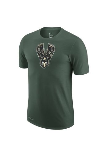 T-shirt con logo Milwaukee Bucks Earned Edition Nike Dri-FIT NBA - Uomo - Verde