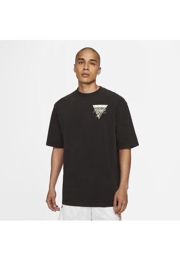 T-shirt délavé con grafica Jordan Flight Essentials - Uomo - Nero