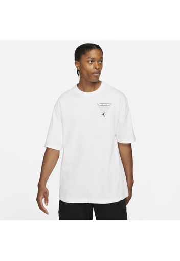 T-shirt délavé con grafica Jordan Flight Essentials - Uomo - Bianco