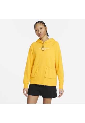 Felpa con cappuccio in French terry Nike Sportswear Swoosh - Donna - Giallo