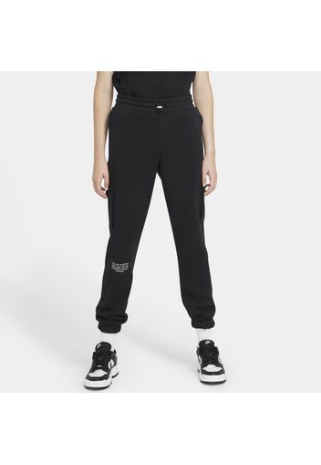 Pantaloni in French Terry Nike Sportswear Swoosh - Donna - Nero