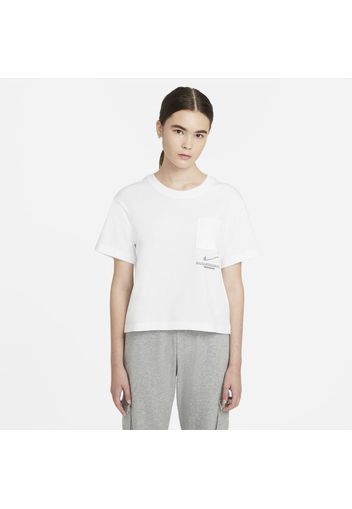 Top a manica corta Nike Sportswear Swoosh - Donna - Bianco