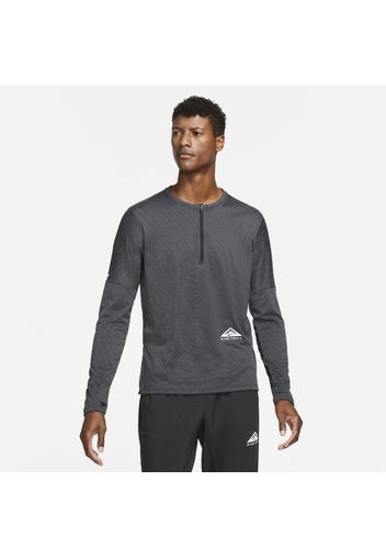 Maglia da trail running con zip a metà lunghezza Nike Dri-FIT - Uomo - Nero