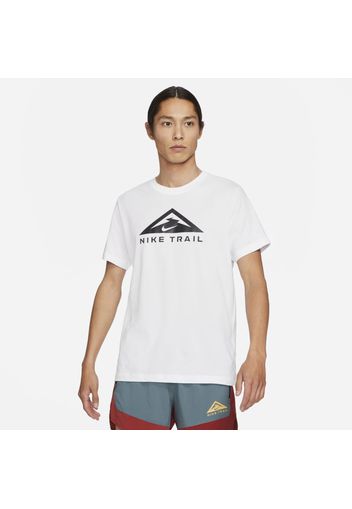 T-shirt da trail running a manica corta Nike Dri-FIT - Bianco