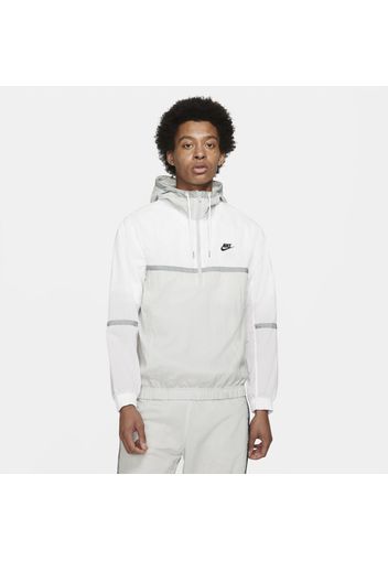 Giacca con cappuccio in tessuto non foderata Nike Sportswear - Uomo - Bianco