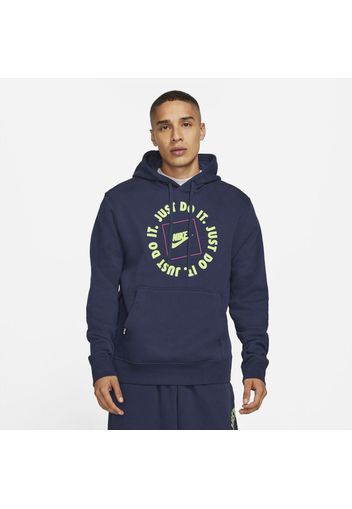 Felpa pullover in fleece con cappuccio Nike Sportswear JDI - Uomo - Blu