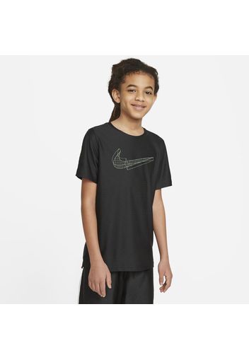 Maglia da training a manica corta con grafica Nike - Ragazzo - Nero