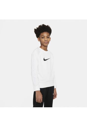 Maglia a girocollo Nike Sportswear Swoosh - Ragazzo - Bianco