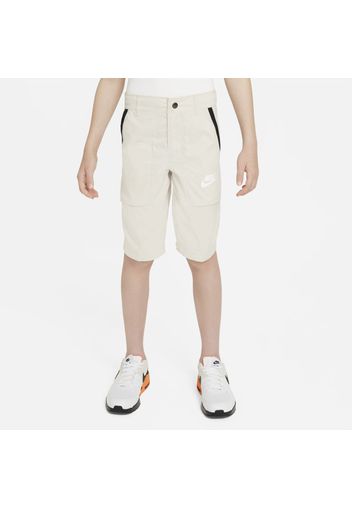 Shorts cargo in tessuto Nike Sportswear - Ragazzo - Grigio