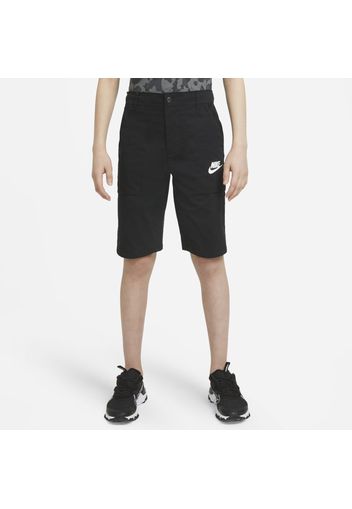 Shorts cargo in tessuto Nike Sportswear - Ragazzo - Nero