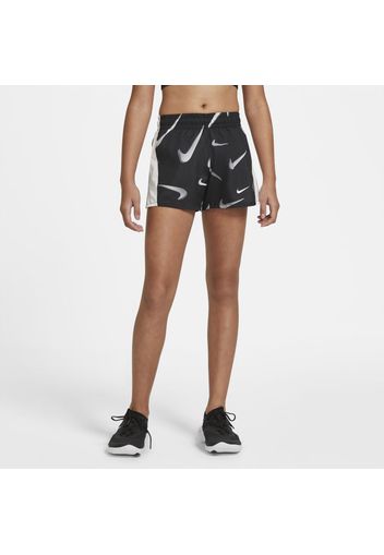 Shorts da running stampati Nike Dri-FIT 10K2 - Ragazza - Nero