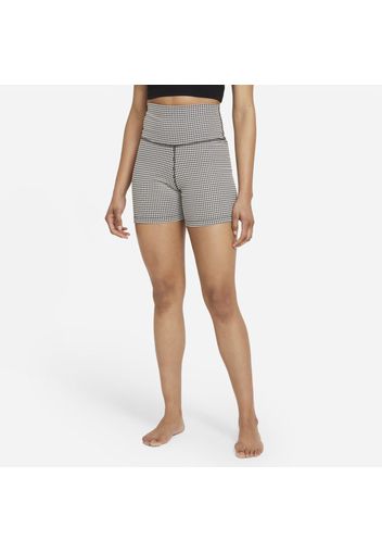 Shorts in gingham Nike Yoga - Donna - Grigio