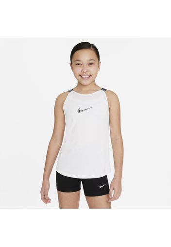 Canotta da training Nike Dri-FIT Elastika - Ragazza - Bianco