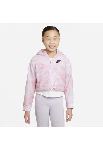 Giacca con stampa tie-dye Nike Sportswear Windrunner - Ragazza - Rosa