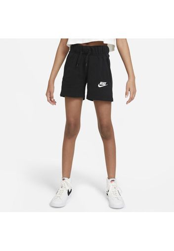 Shorts in French Terry Nike Sportswear Club - Ragazza - Nero