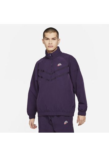 Giacca con cappuccio e zip a metà lunghezza Nike Sportswear Heritage Windrunner - Uomo - Viola