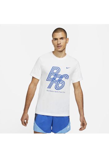 T-shirt da running Nike Dri-FIT BRS - Uomo - Bianco