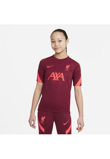 Maglia da calcio a manica corta Liverpool FC Strike - Ragazzi - Rosso