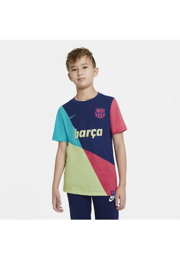 T-shirt da calcio FC Barcelona - Ragazzi - Blu