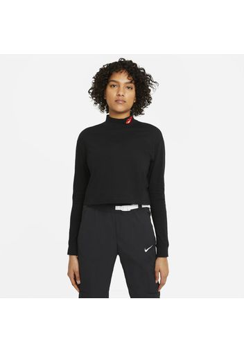 T-shirt con collo a lupetto e manica lunga Nike Sportswear - Donna - Nero