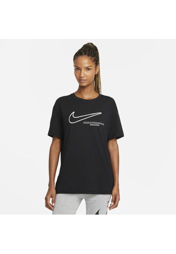 T-shirt Nike Sportswear Swoosh - Donna - Nero