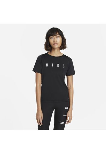 Top da running a manica corta Nike Miler Run Division - Donna - Nero