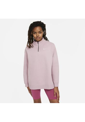 Felpa in fleece con zip a 1/4 Nike Sportswear - Donna - Rosa