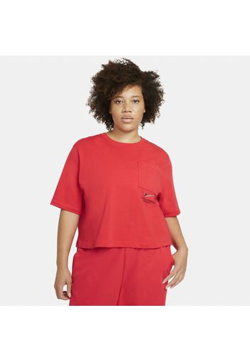 Nike Plus Size - Top a manica corta Sportswear Swoosh - Donna - Red