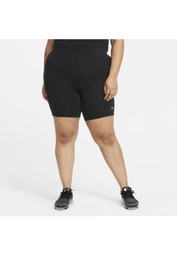 Nike Plus Size - Shorts da ciclista a vita media Sportswear Essential - Donna - Nero