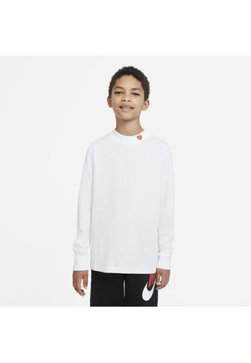 T-shirt a manica lunga Nike Sportswear - Ragazzi - Bianco