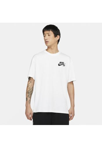 T-shirt da skateboard con logo Nike SB - Bianco