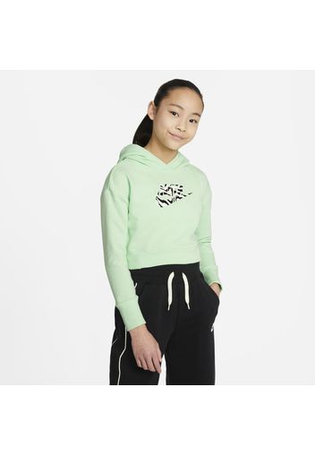 Felpa con cappuccio corta Nike Sportswear - Ragazza - Verde