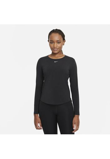 Maglia standard fit a manica lunga Nike Dri-FIT One Luxe - Donna - Nero