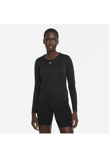 Top Standard Fit a manica lunga Nike Dri-FIT One - Donna - Nero