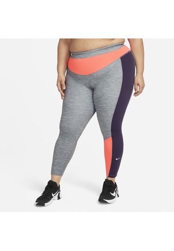 Leggings mélange a 7/8 con blocchi di colore Nike One - Donna - Grigio