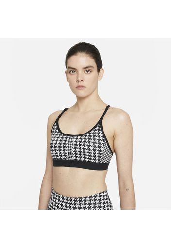 Bra imbottito a sostegno leggero con spalline a T Nike Dri-FIT Indy Icon Clash - Donna - Nero