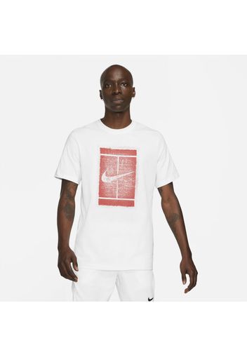 T-shirt da tennis stagionale NikeCourt - Uomo - Bianco