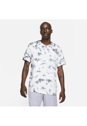 T-shirt da tennis tie-dye NikeCourt - Uomo - Bianco