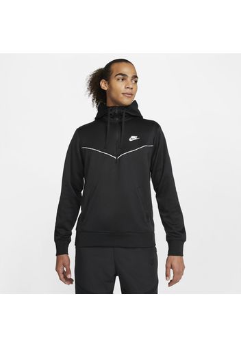 Felpa con cappuccio e zip a metà lunghezza Nike Sportswear - Uomo - Nero