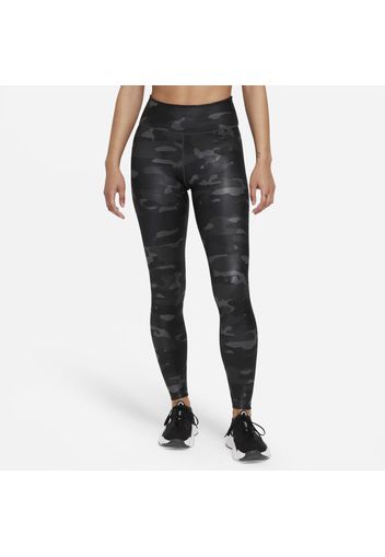 Leggings camo a vita media Nike Dri-FIT One - Donna - Grigio