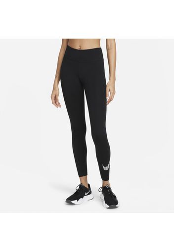 Leggings a vita media con grafica Nike Dri-FIT One Icon Clash - Donna - Nero