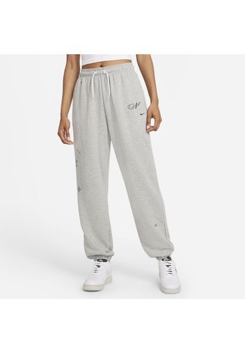 Pantaloni jogger oversize in fleece Nike Sportswear Icon Clash - Donna - Grigio